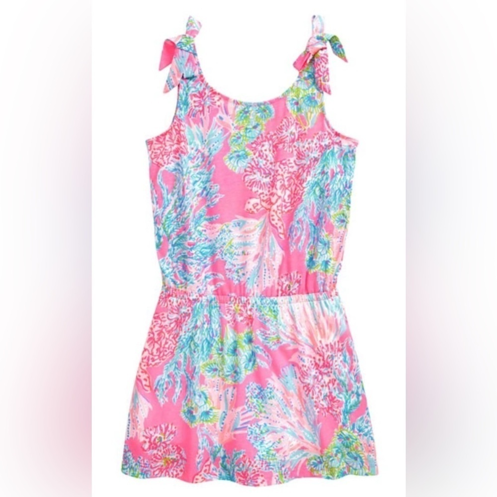 Lilly Pulitzer Girls Sundari Cotton Dress Only in Prosecco Pink Large